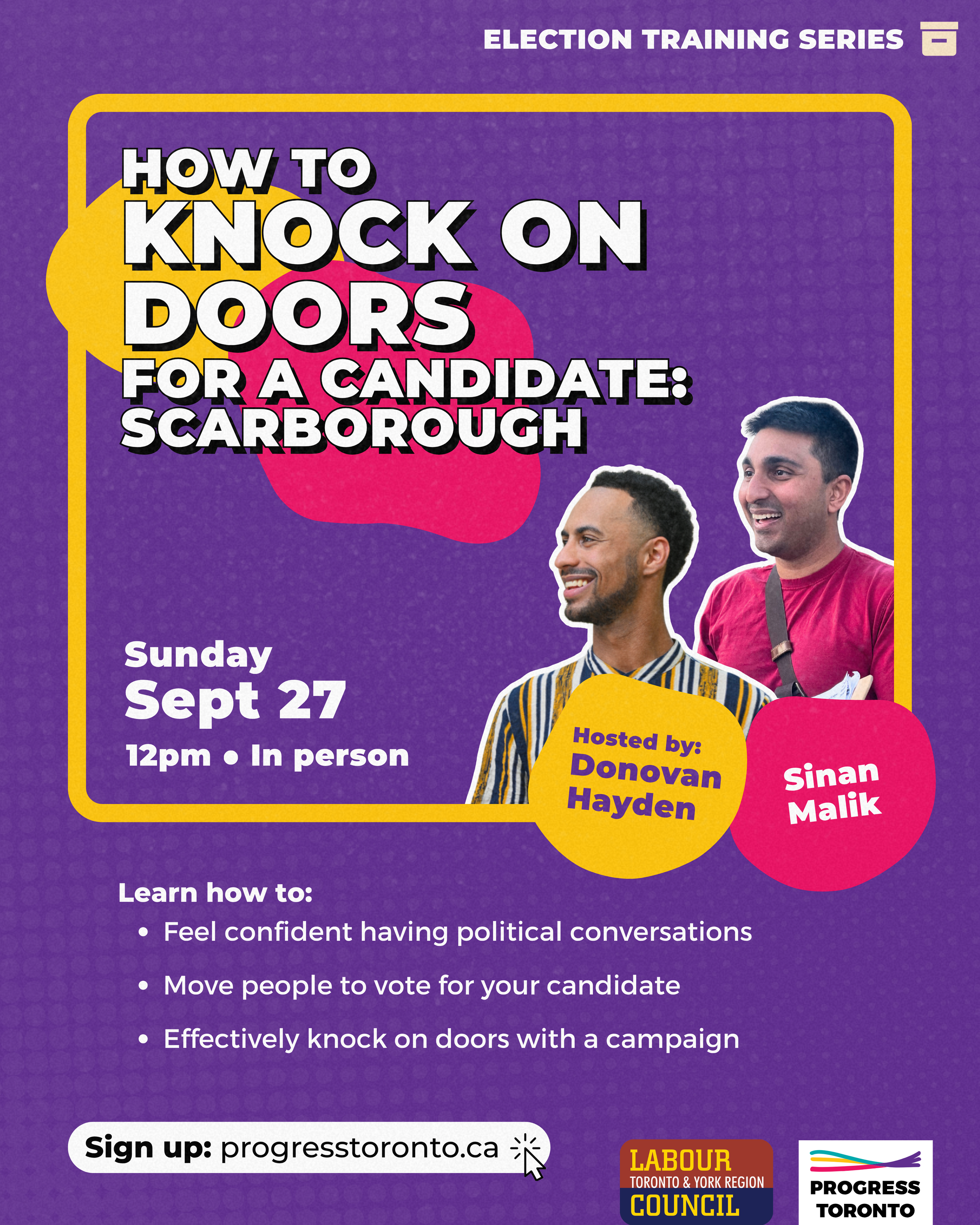 Training: How to Knock on Doors for a Candidate in Scarborough