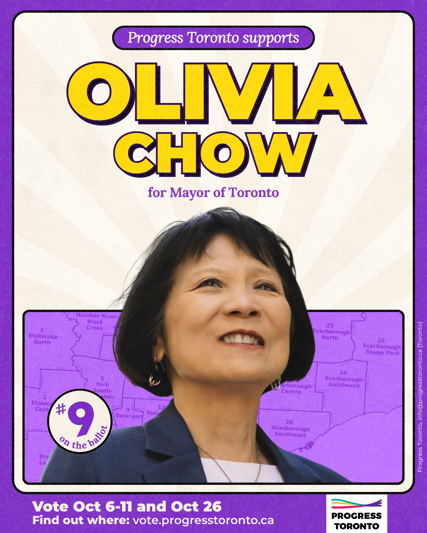 Progress Toronto supports Olivia Chow for re-election
