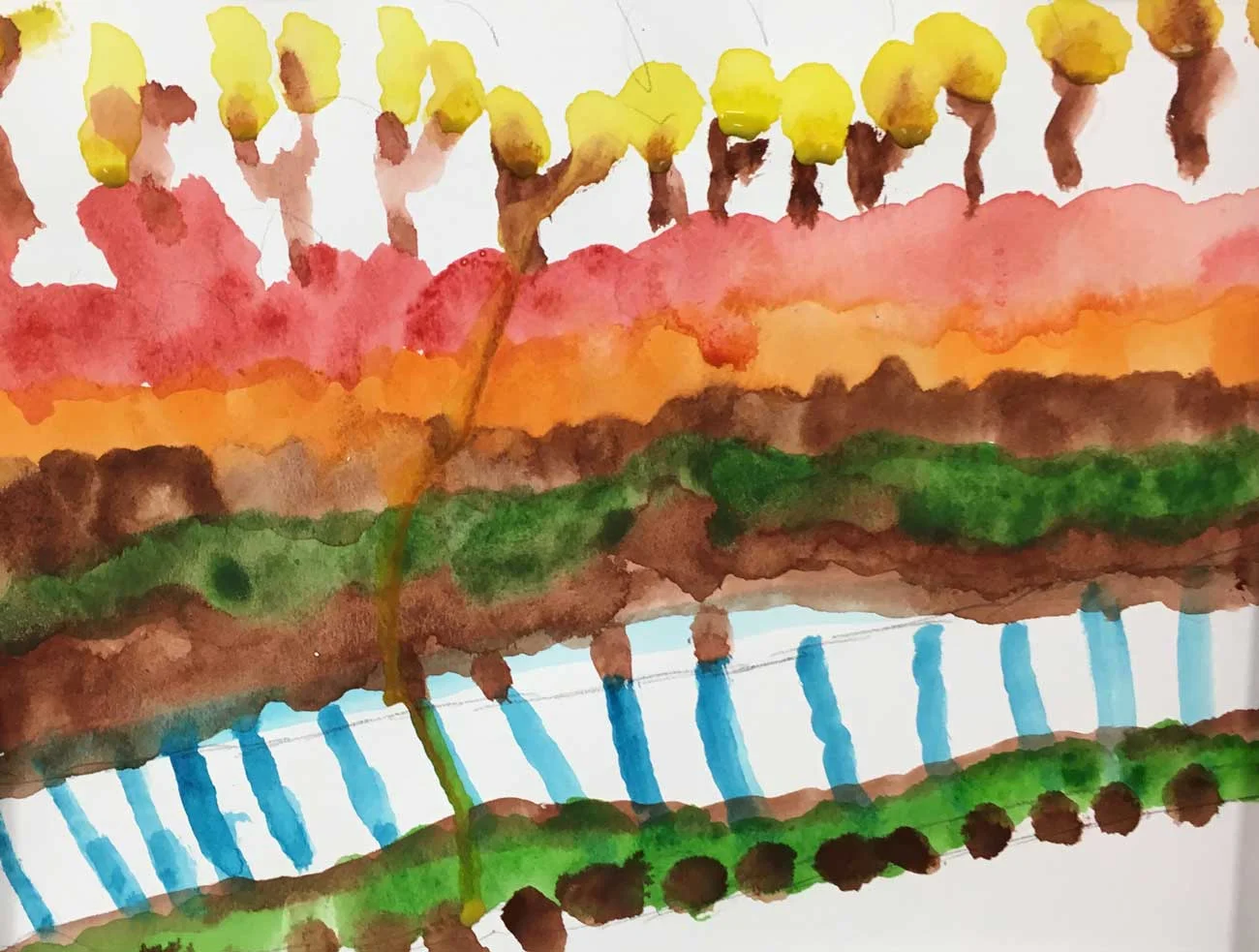 After Monet, watercolor class, LifeCare Center of Acton