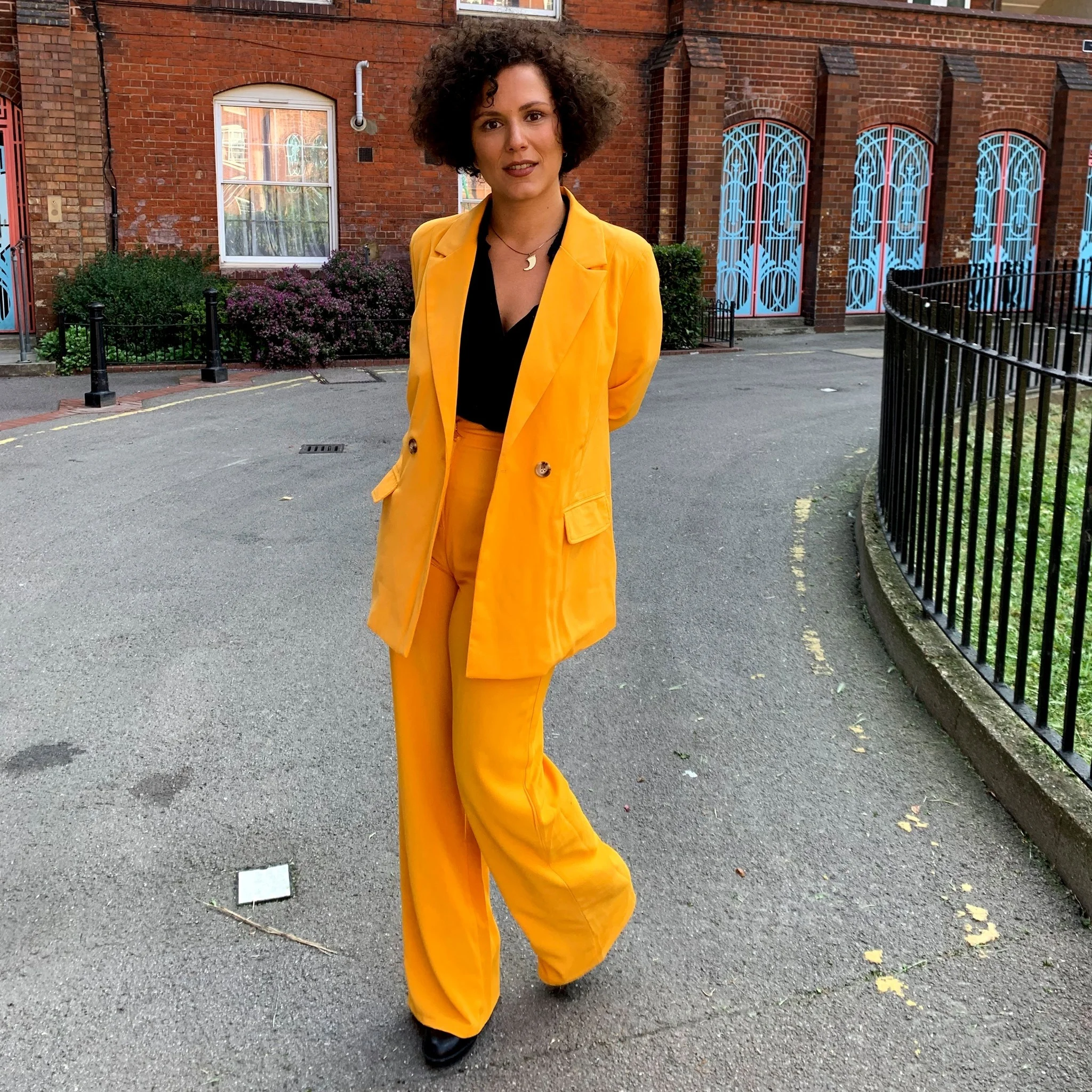 Right before the convocation ceremony at the Royal College of Art; I don’t often dress up, but when I do, I make sure it’s a bright yellow suit.