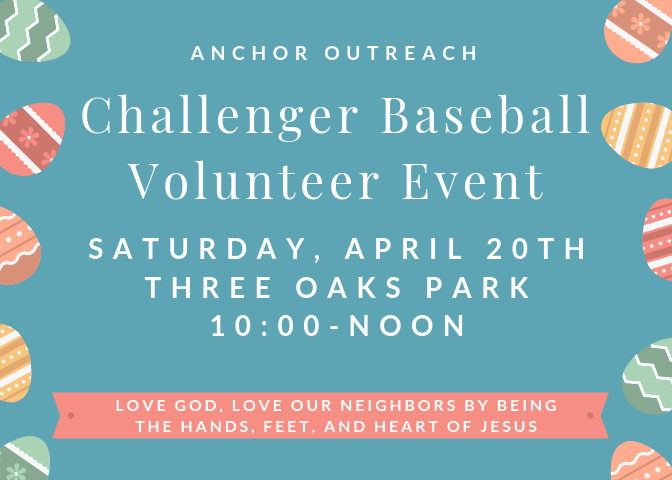 Challenger Baseball Volunteer Event April 20th