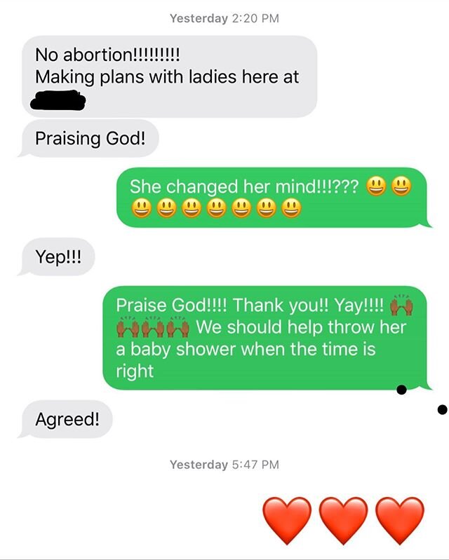 Praising God for a little baby 👶🏽 who is safe. I&rsquo;m so proud of one of my friends here in CT! She called me about someone she knew who wanted an abortion. I encouraged her to take her to a local pregnancy center to explore her options. My frie