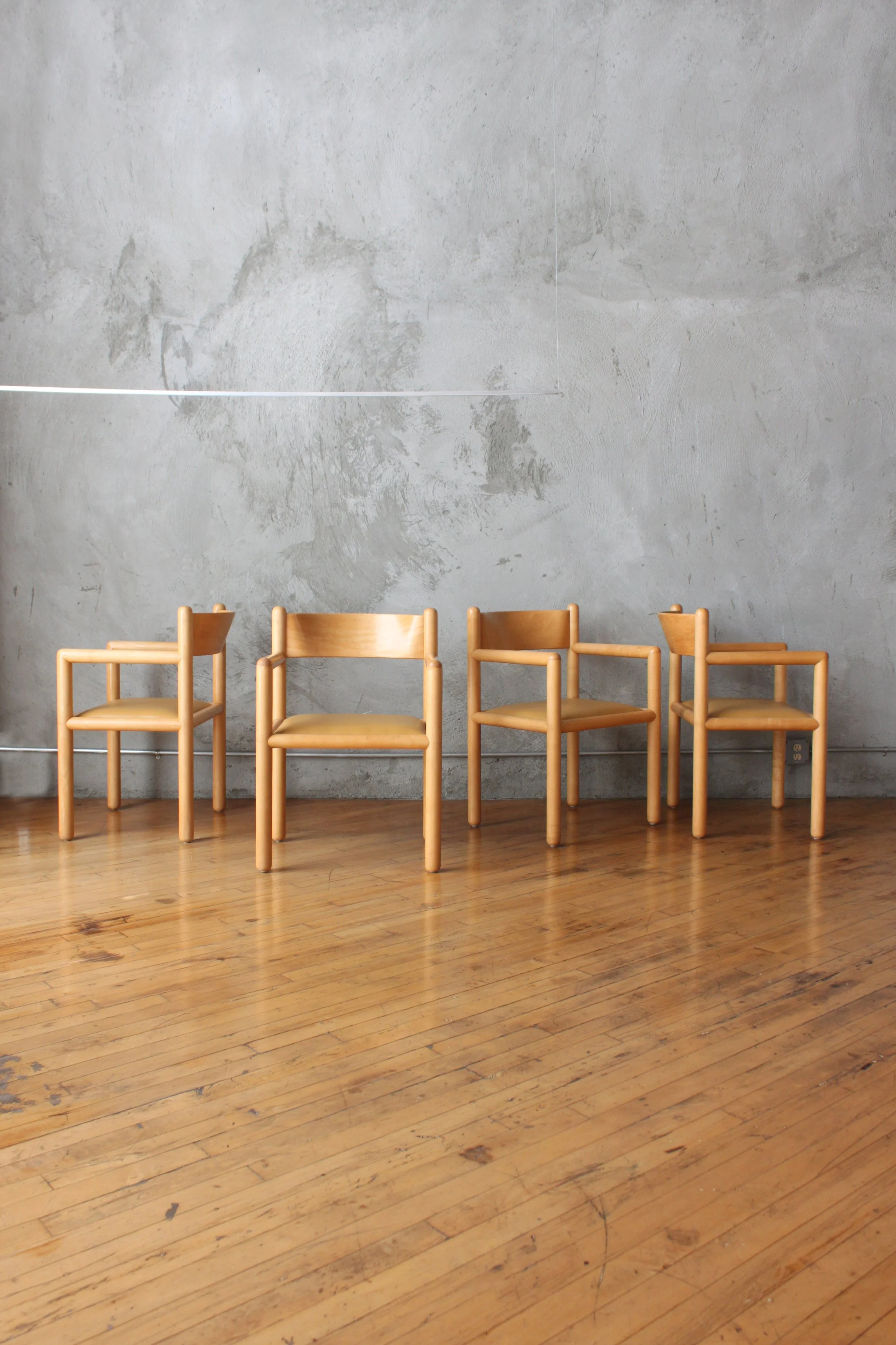 Set of 4 Acorn Chairs by Lella and Massimo Vignelli for Sunar, 1970's