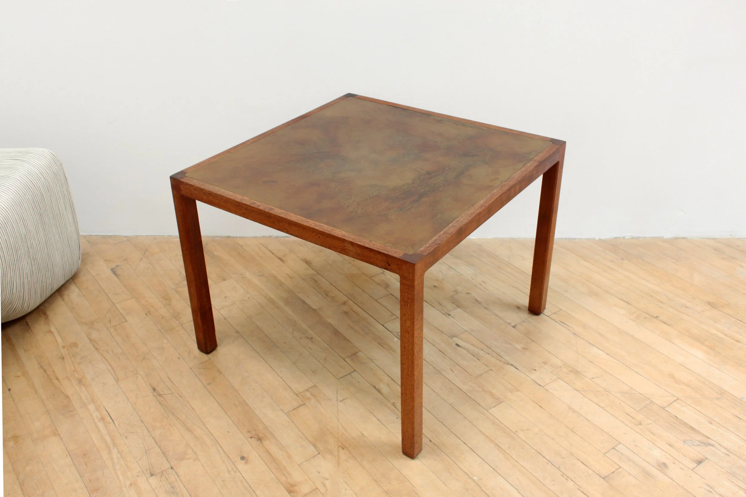 Harry Lunstead Walnut and Acid Etched Copper Occasional Table