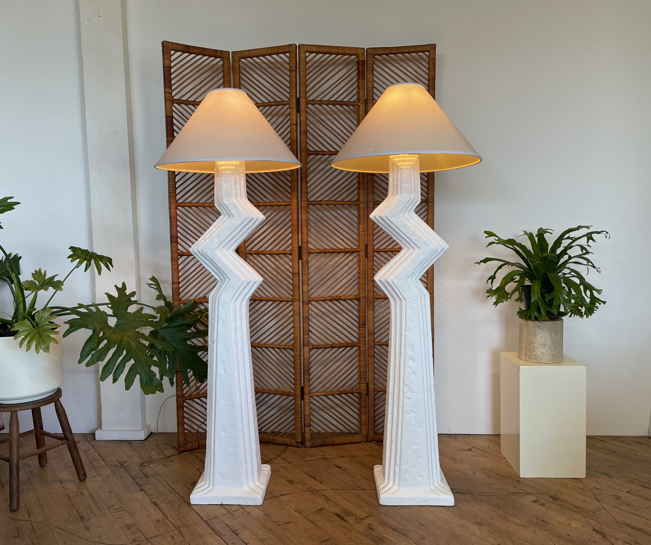 Ziggurat Floor Lamps- Zig Zag Plaster 