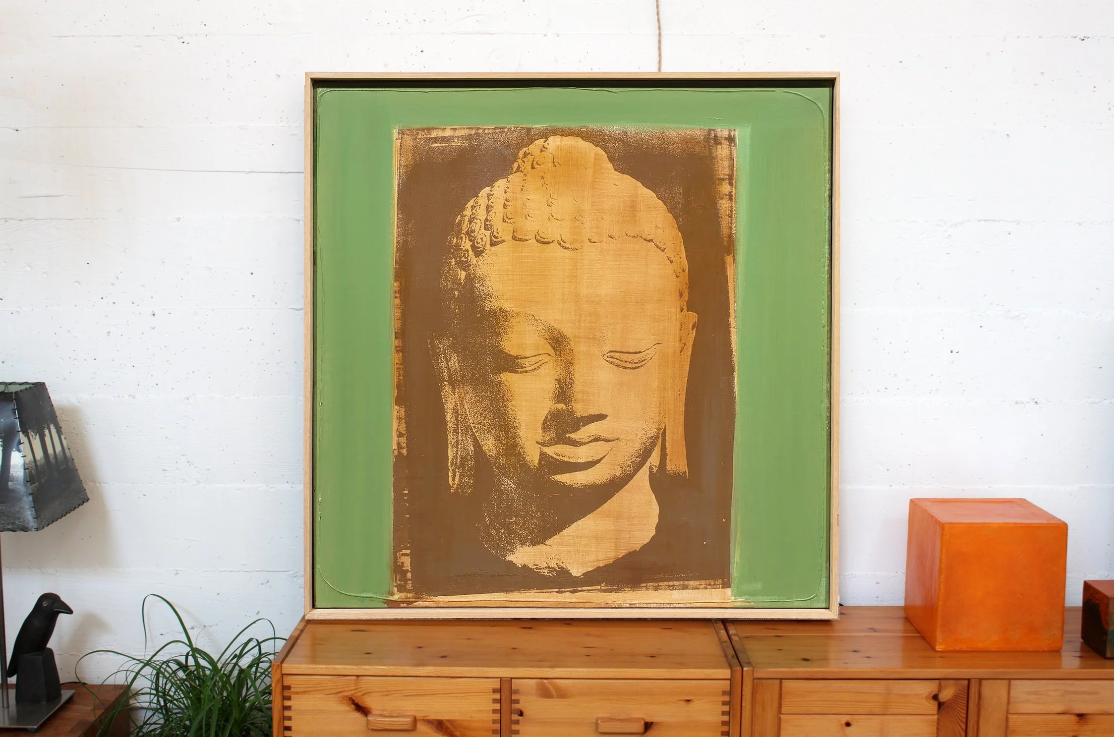 "Buddha on Green" 2005, Patrick Bears Screenprint