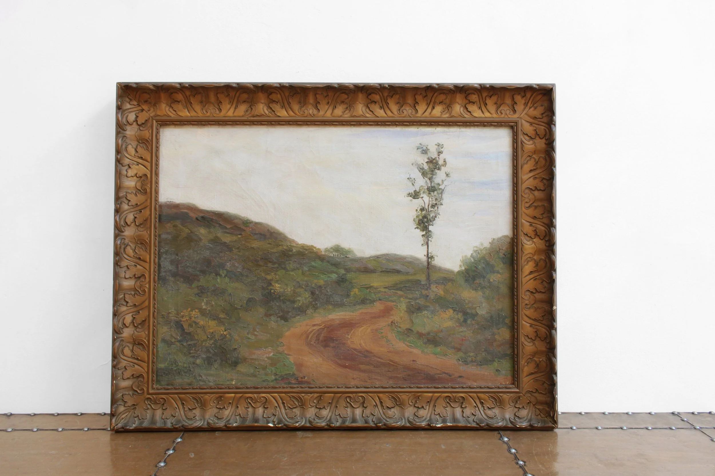 "The Cone Tree" Landscape Painting by Mary Cable Butler (1865-1946) oil on linen