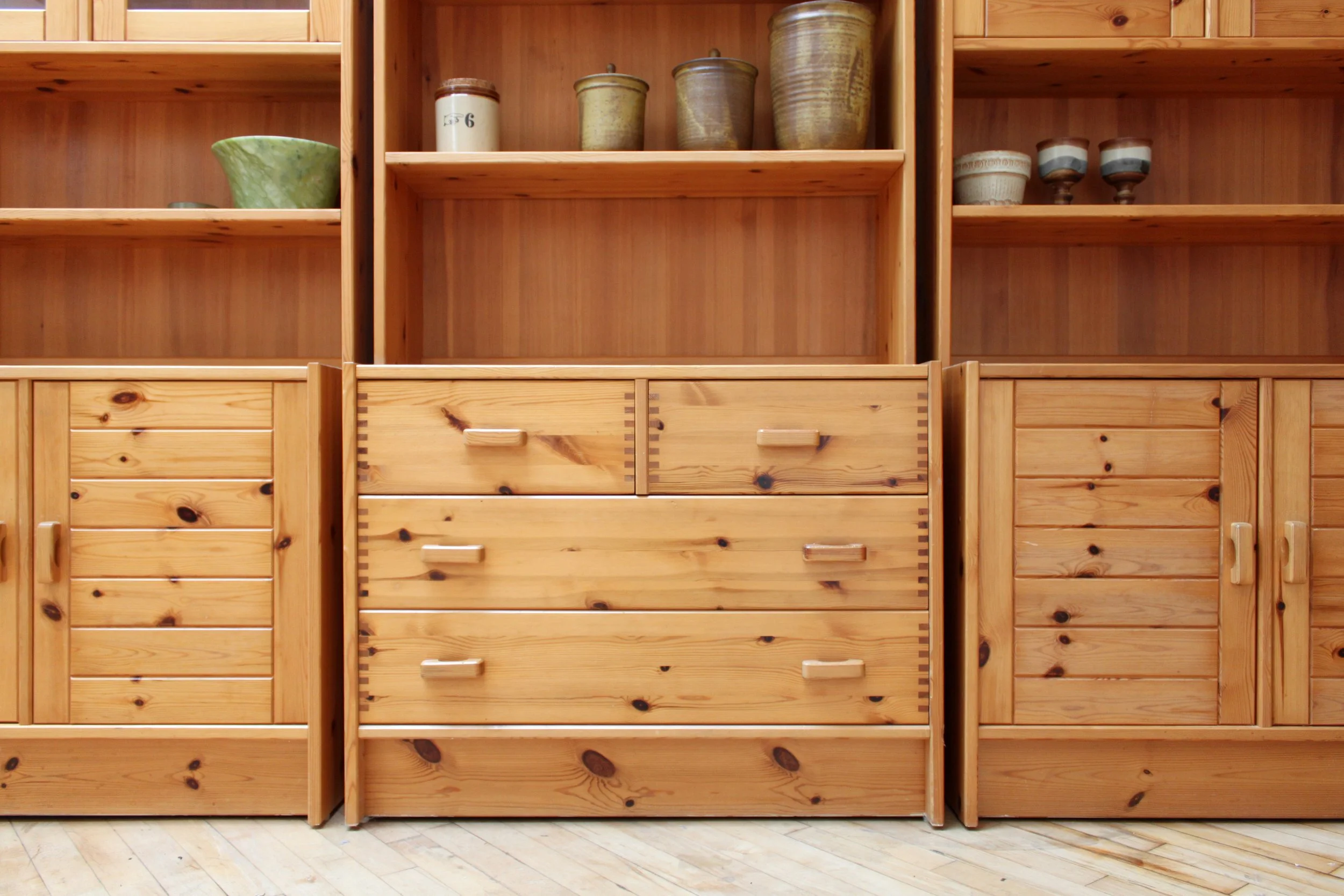 Vintage Modular Timmerman Pine Cabinets- made in Sweden