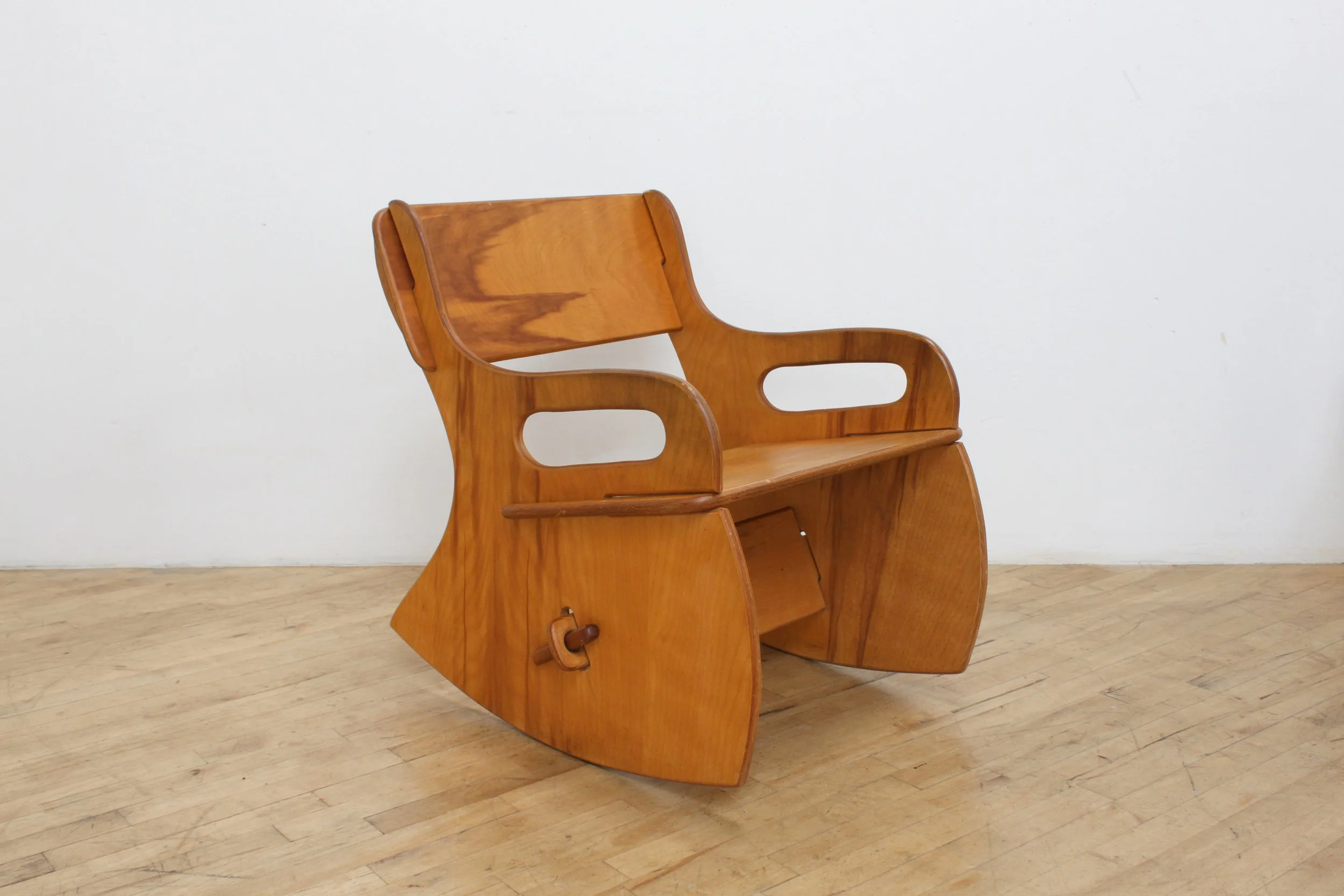 Knockdown Rocking Puzzle Chair- Circa 70s