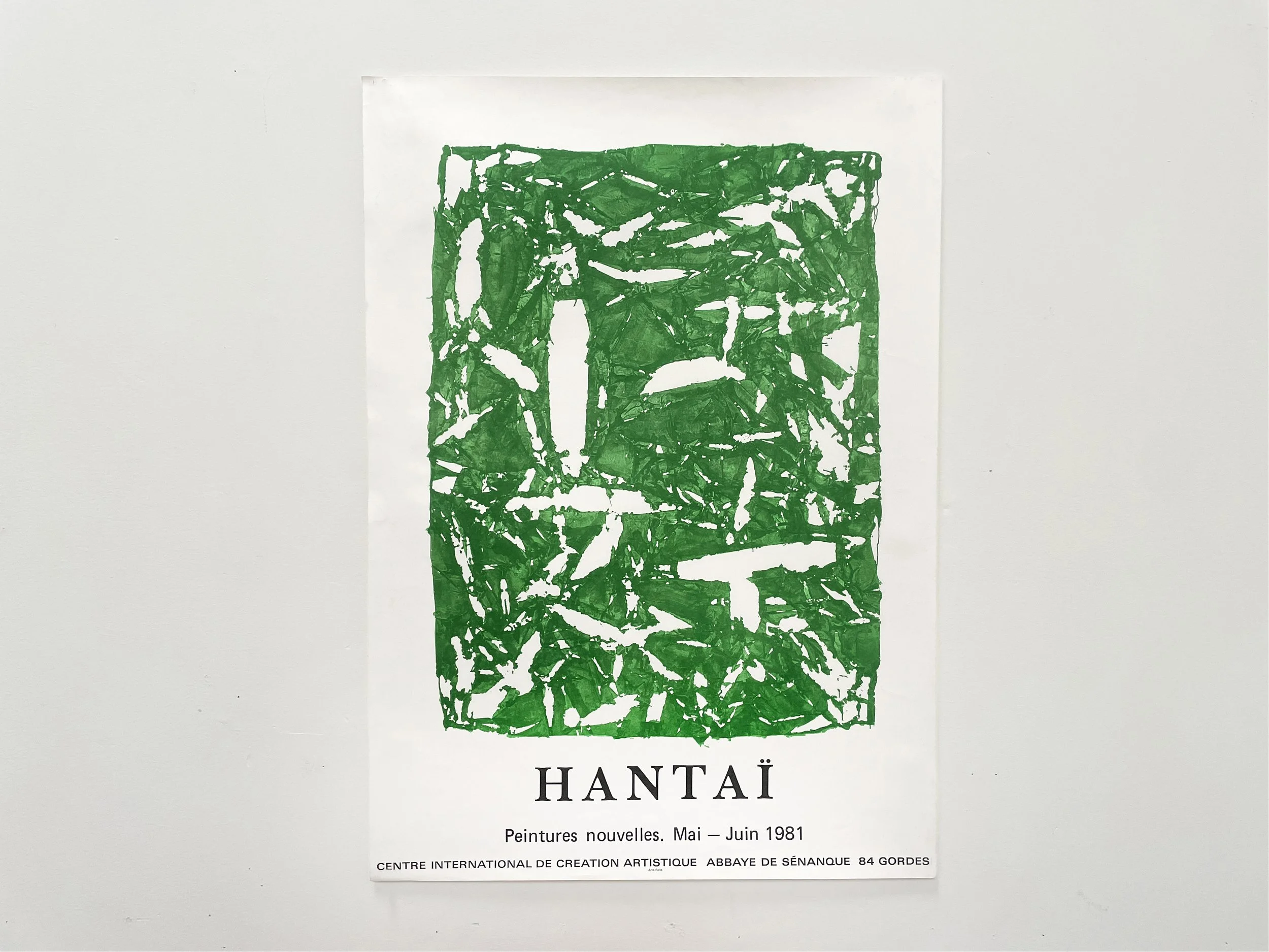 1981 Simon Hantai Exhibition Poster Expo 81 Senanque Abbey