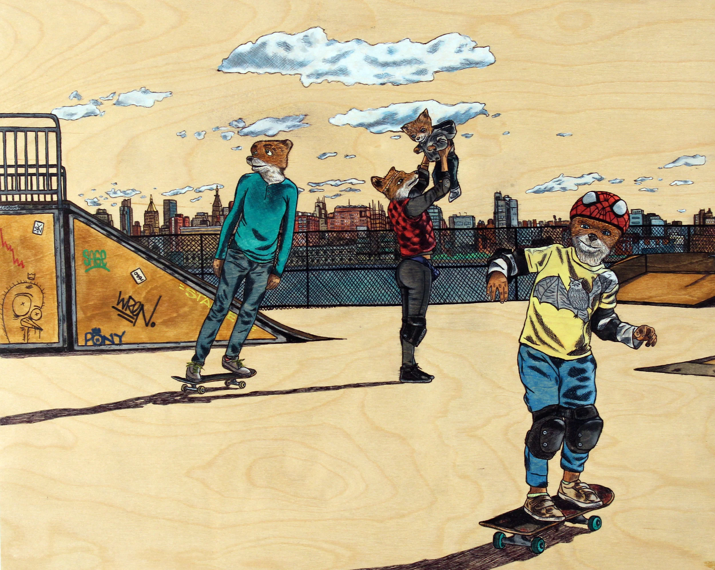 A FAMILY THAT SKATES TOGETHER.