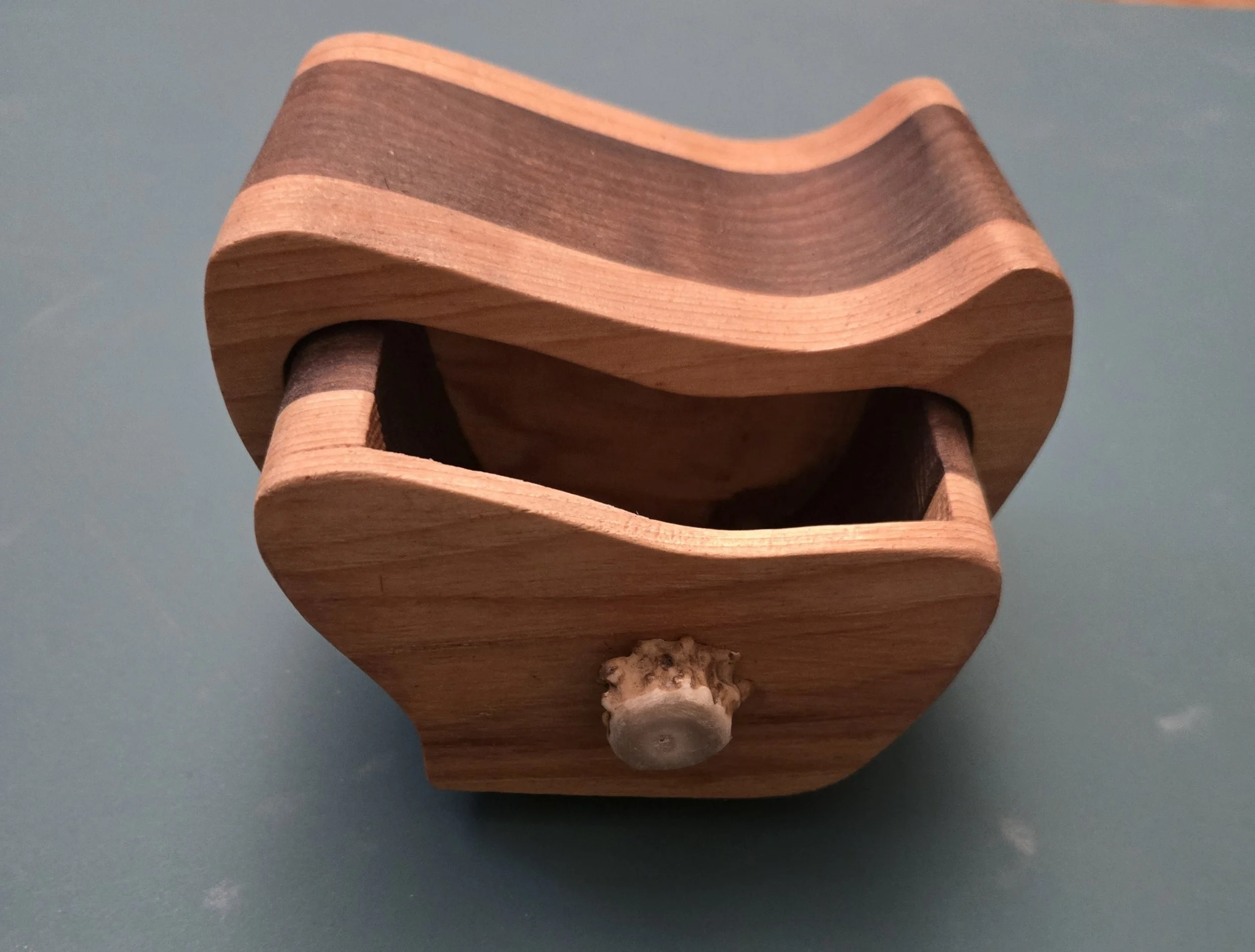 Hickory/Black Walnut Hobbit Drawer with Antler Knob
$60.00