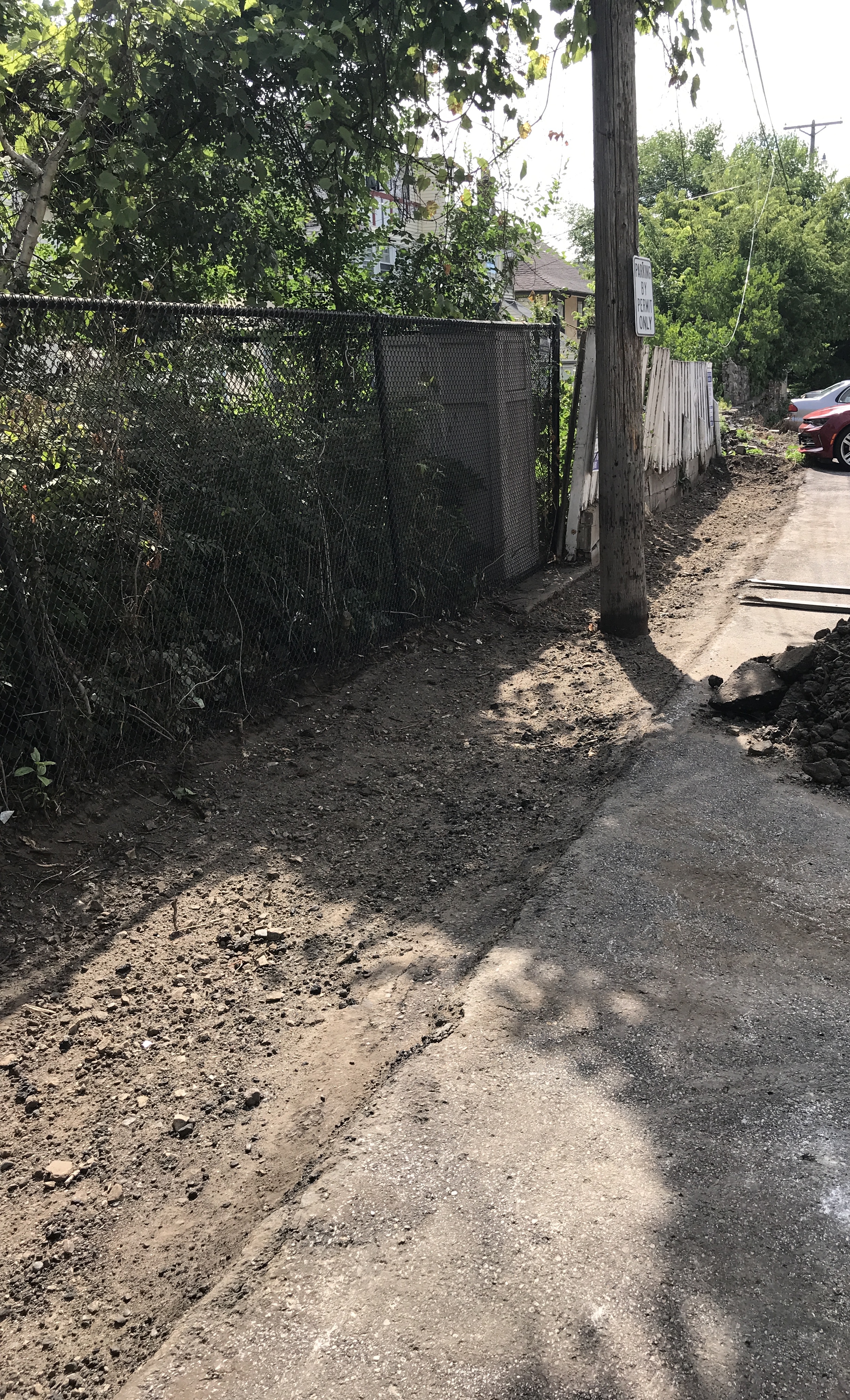 Before photo of landscaping project