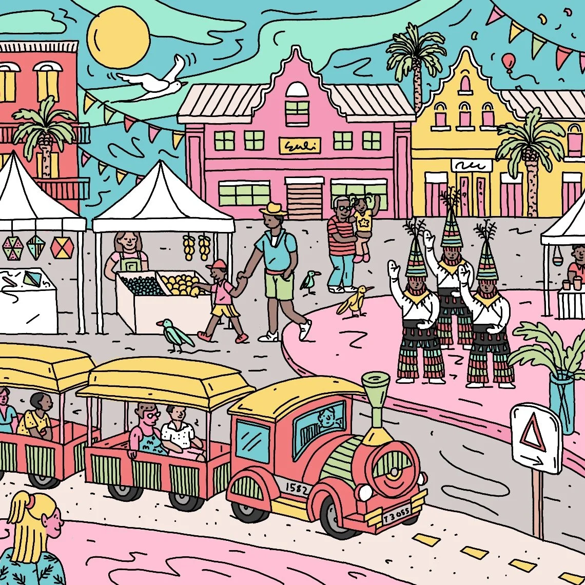 Bermuda Seek an Find Illustration 