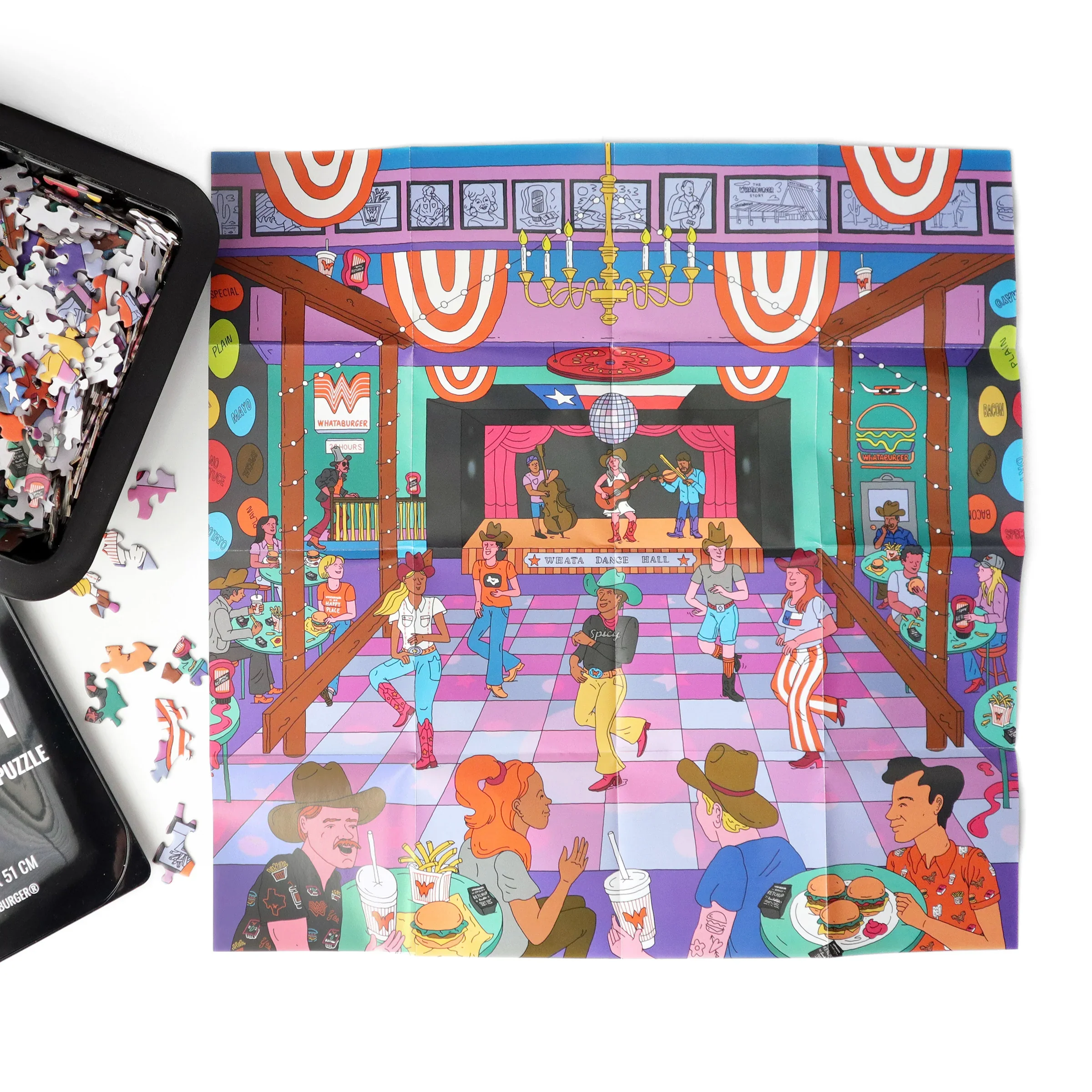 Whataburger Dance Hall Puzzle Packaging