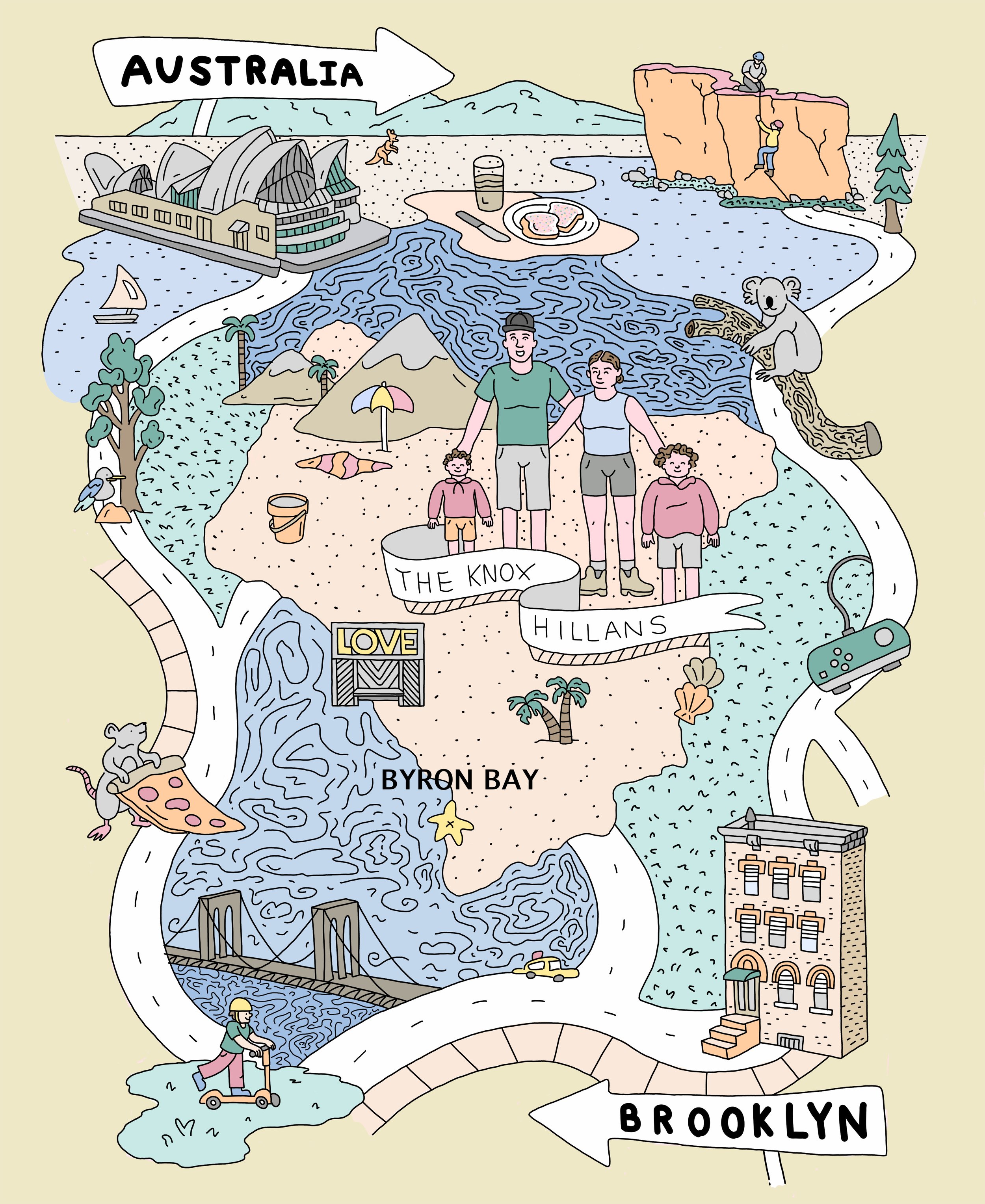 Custom Illustrated Wedding Map