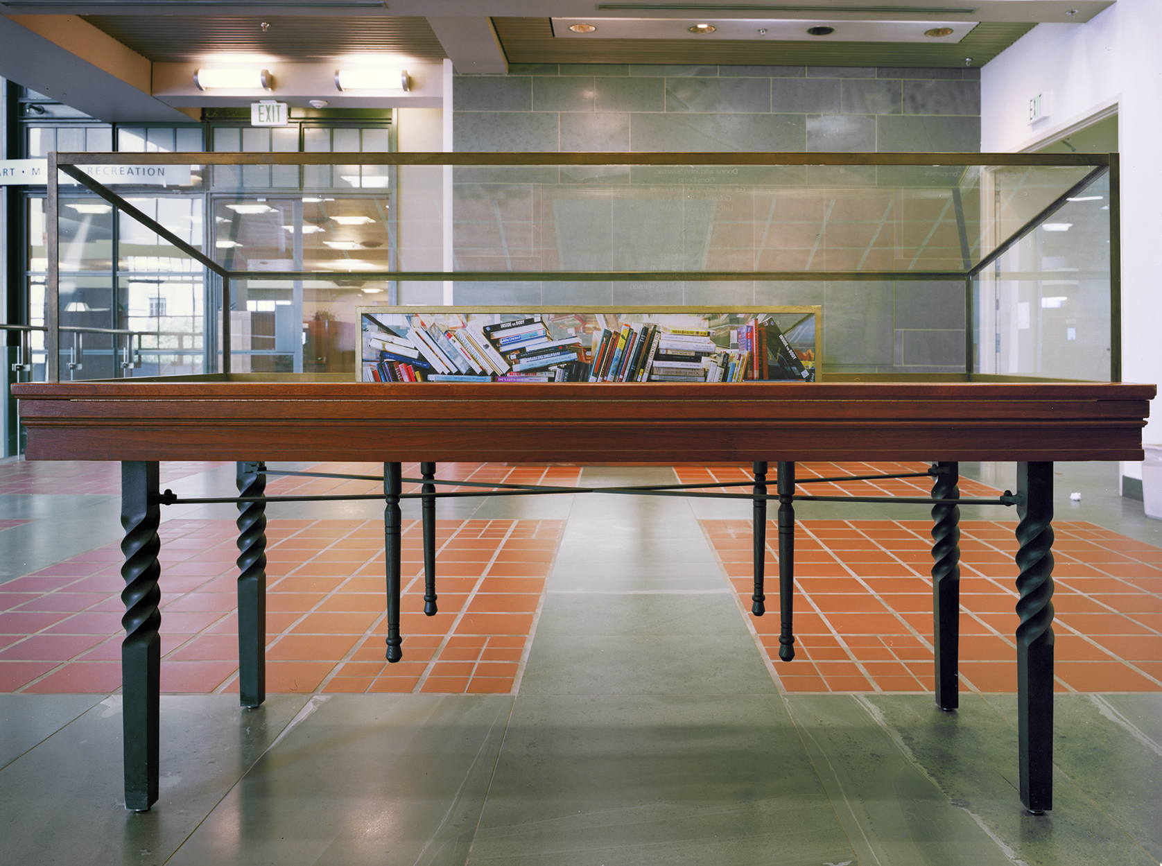 Paper Surrogate, Public Project , Los Angeles Central Library (Rear View), 2010 Wood, acrylic paint, and photographs ————