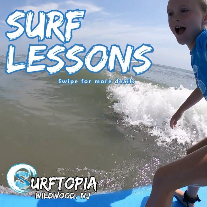 🌊Cruise on by  and catch some waves with us !🏄&zwj;♀️

☀️ Summer &lsquo;24 marks our 8th season on the beautiful Wildwood Beach 🏝️ 

As always:
*Kids AND Adults welcome!*

Whether you are a complete beginner, or looking for a little extra guidance