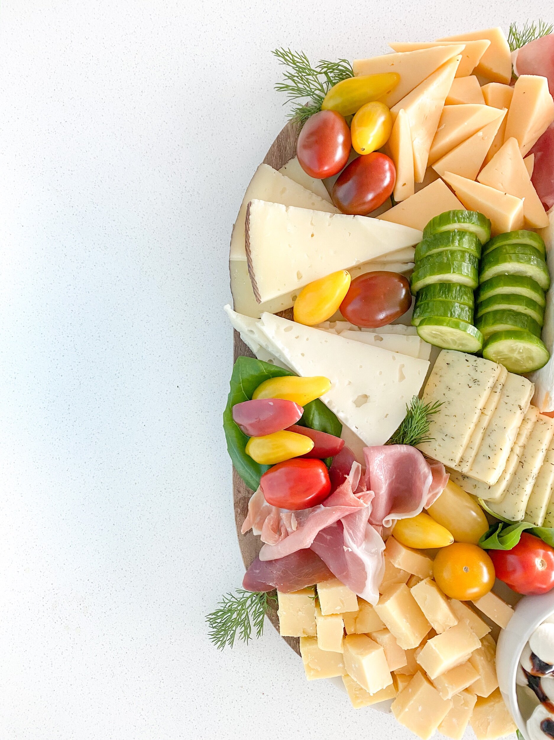 Www.tarynintotravel.com Spring Inspired Charcuterie Board Cheese board Fresh Veggies Easter Springtime Entertaining 