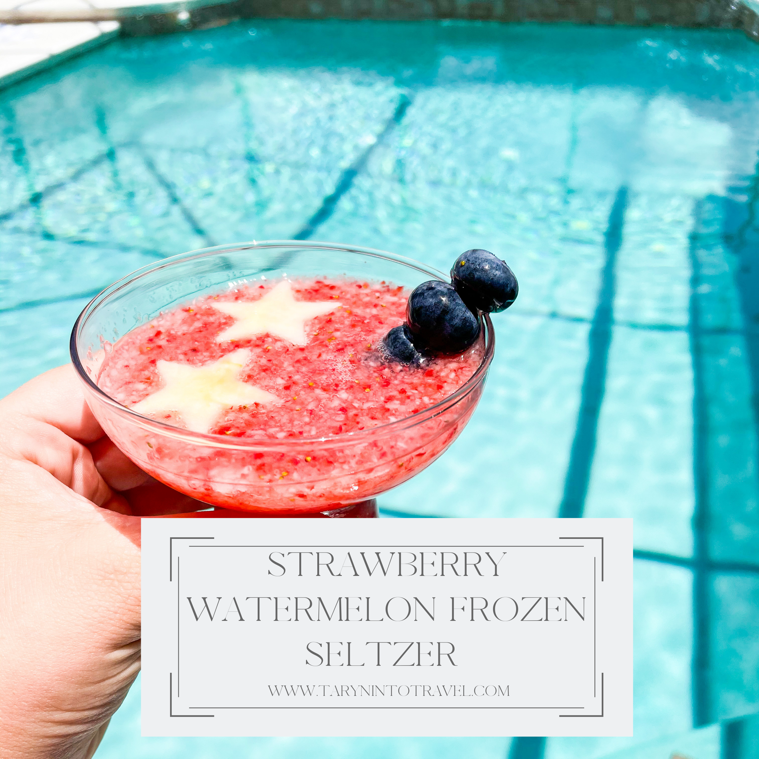 Memorial Day Cocktail: Strawberry Watermelon Frozen Seltzer