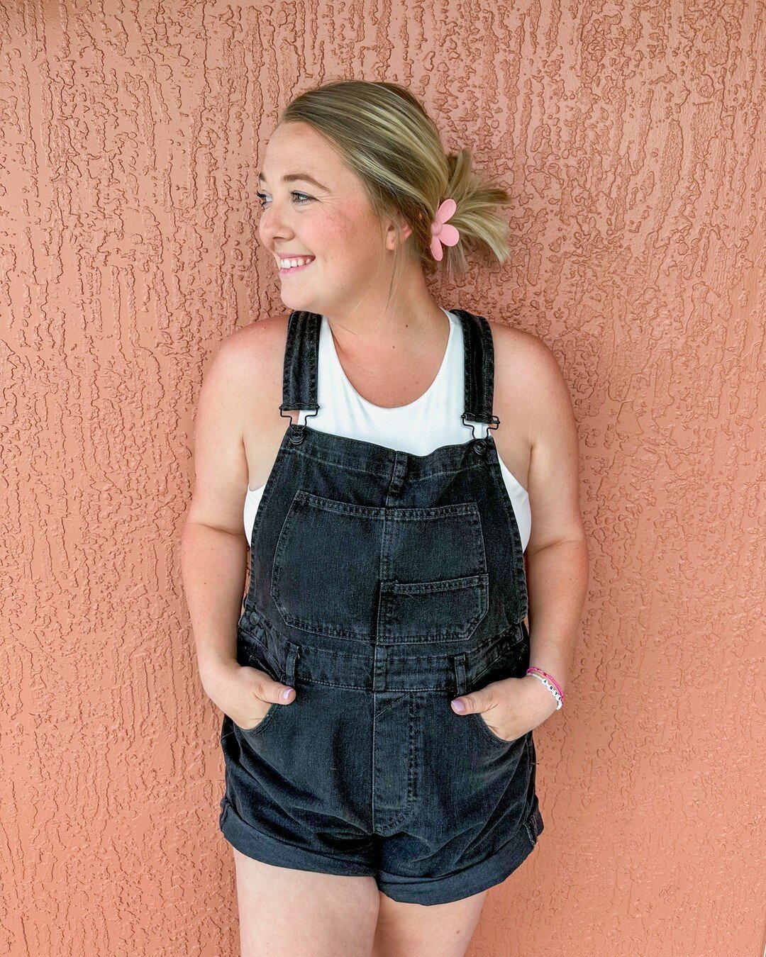 I can't get enough of these overalls to the point where Dustin has said multiple times... &quot;you should get some more colors&quot; haha but it's just such an easy outfit that you don't have to think about! 🌸 Have you jumped on the overalls train 