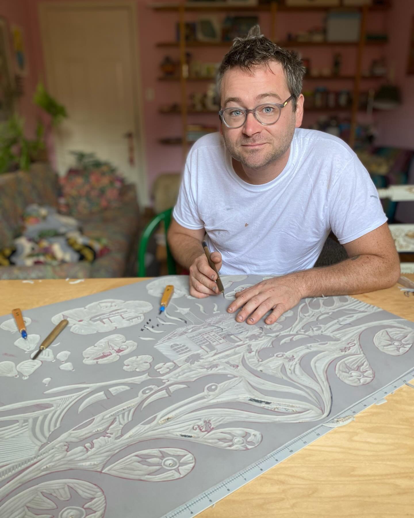 New SPA board president!!! Charles Spitzack @spitzattack has stepped up to lead our organization. He is an accomplished artist working mostly in relief printing. He is bringing new energy and currently working on bringing  professional development wo