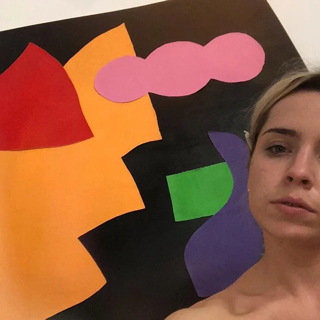 Cut Out Selfie 
#contemporaryart #cutout #canvas #acrylic #paint #painting #matisse #selfie #theartistispresent
