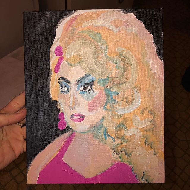 When in doubt, add a wonky eye. ✨
#drag #queen #portrait #ladies #beauty #contemporaryart #portraiture #acrylic #canvas #honey #family #fabulous #dragqueen