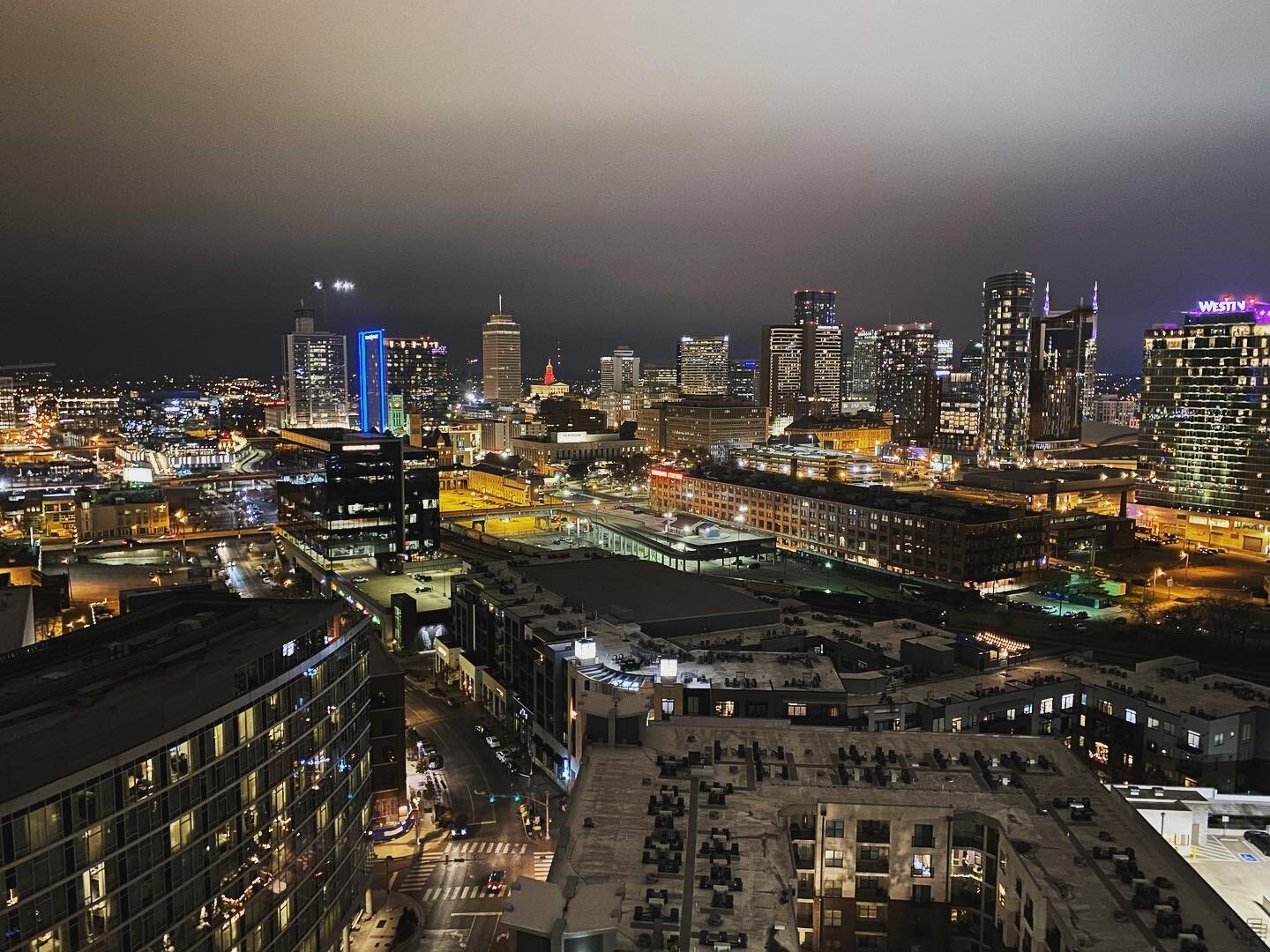 Gorgeous view of Nashville from Sound Royalties holiday party!