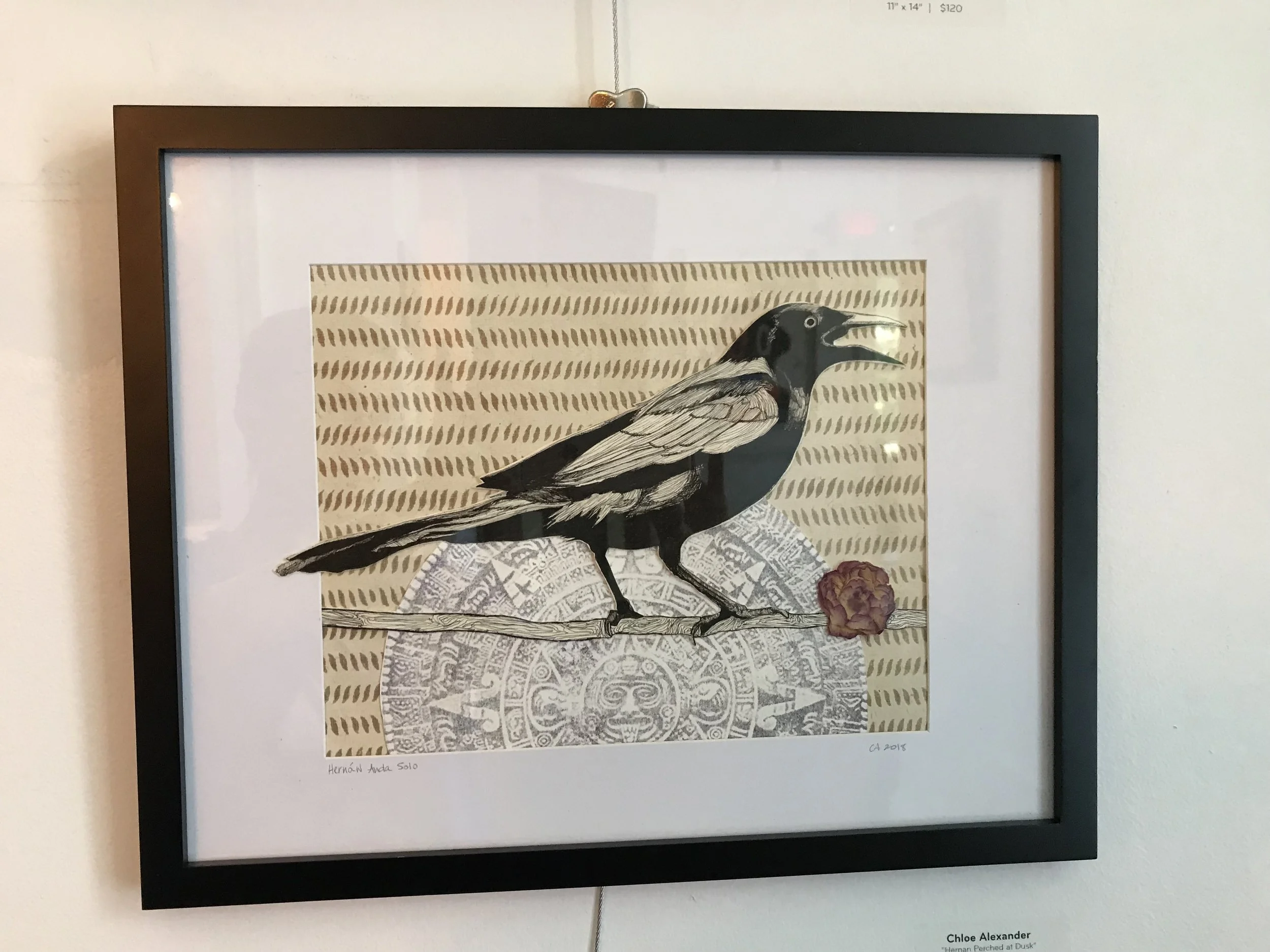 Chloe Alexander “Hernan Perched at Dusk” | 11” x 14” | $125
