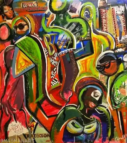 Ajmal ‘Mas Man’ Millar ” The Heart and Soul” | 34” x 34” | $1000