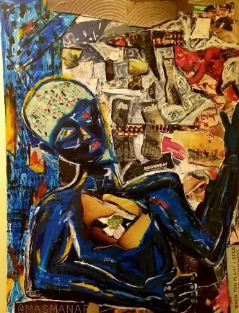 Ajmal ‘Mas Man’ Millar ”When you plant a seed,” | 40” x 30” | $1250