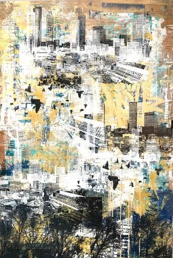 Jenevieve Reid “Old Atlanta” | 40” x 40” x 3” | $1800