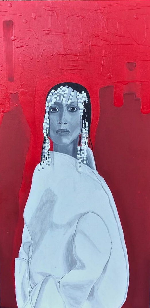 El Maurikano DEi and El Maurikana Elewa Arewa Bland Bey ”Badu Lisa” | 30” x 15” | $999