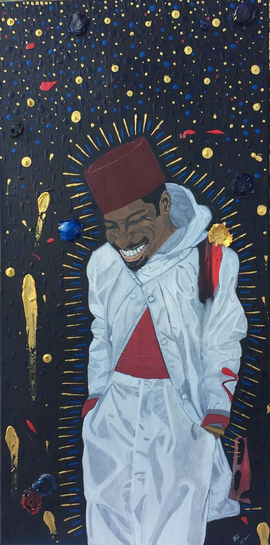 El Maurikano DEi and El Maurikana Elewa Arewa Bland Bey “Vibrate Higher” | 30” x 15” | $888