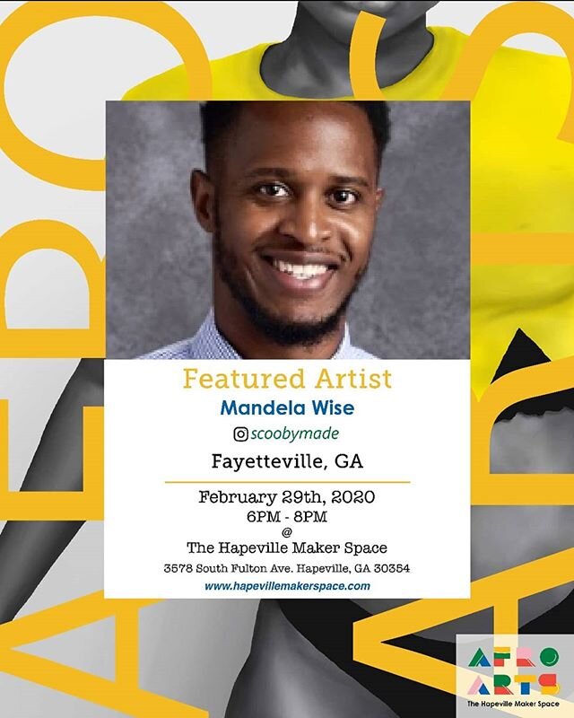 @scoobymade and his artwork will be at tomorrow's Afro Arts exhibit! &bull;
&bull;
ART. MUSIC. VENDORS and More!
&bull;
&bull;
#hapeville #georgia #eastpoint #atlanta #art #artshow #georgia #hapevillemakerspace #2020 #artist #artistcall #music #graph