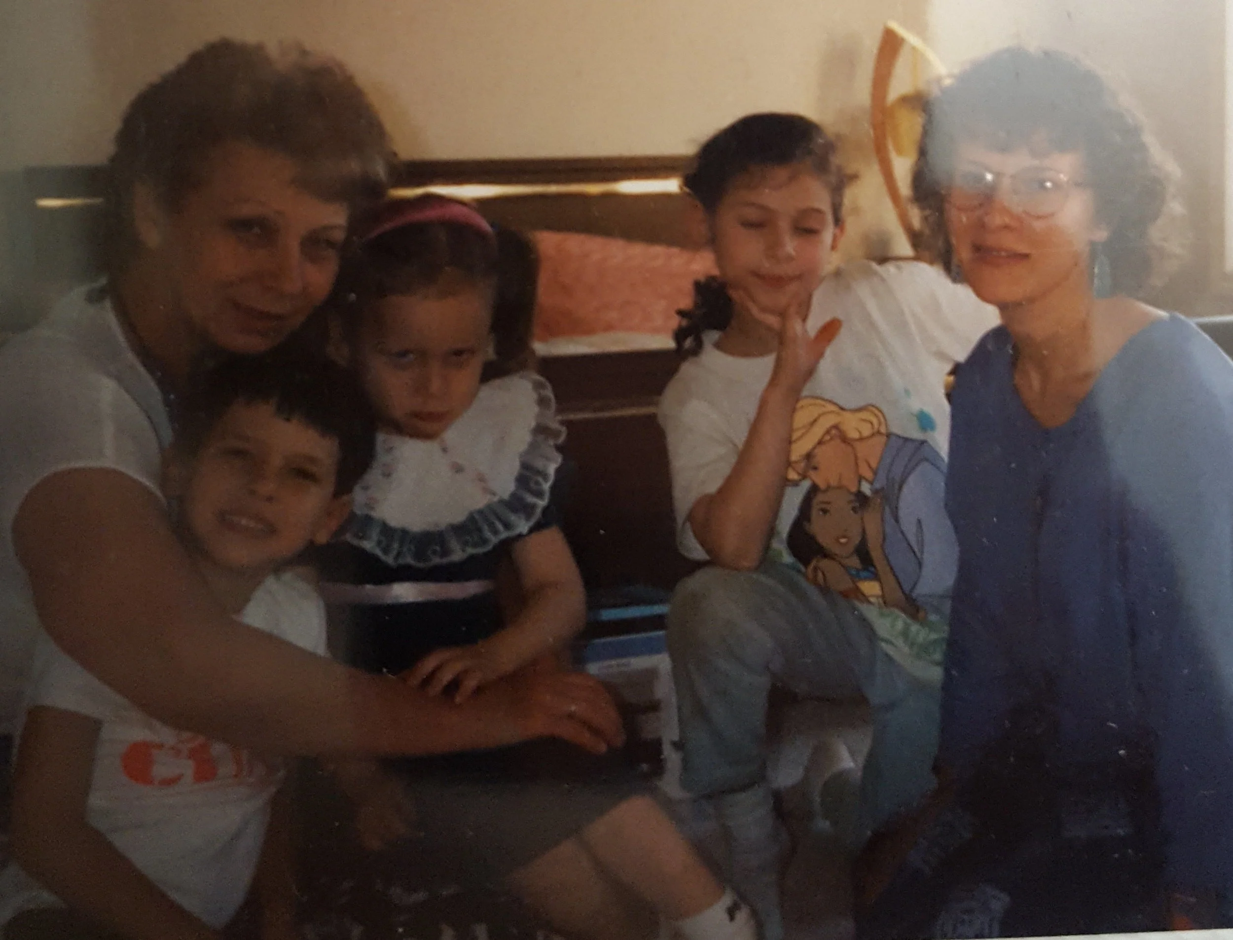 Rimma, Mark, Lina, Anna (Acya), and I in Chicago, 1995// The Sulker, apparently.