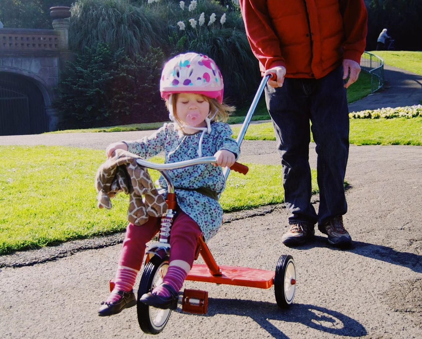 My granddaughter loved taking this super soft and cuddly friend on all her early adventures.
