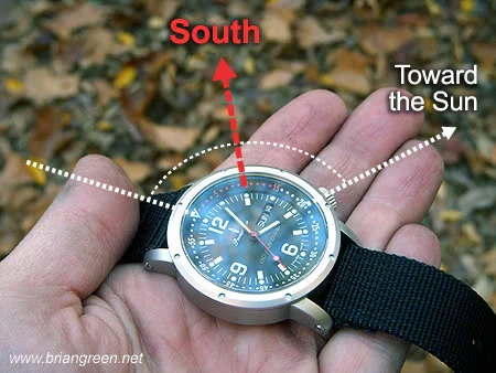 watch with analog compass