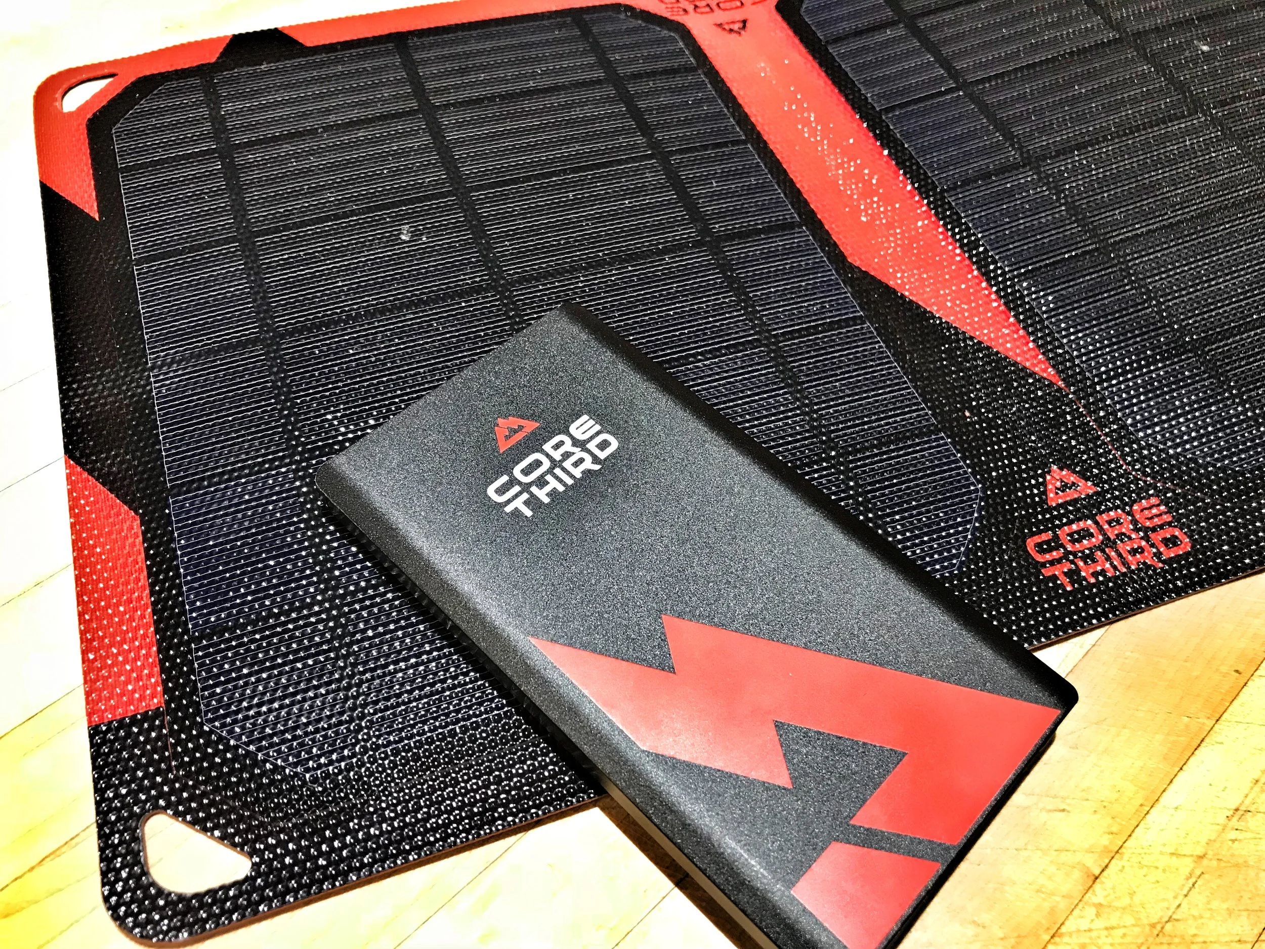 CoreThird 5000mAh Light Weight Power Bank & Maasai 10 Solar Panel