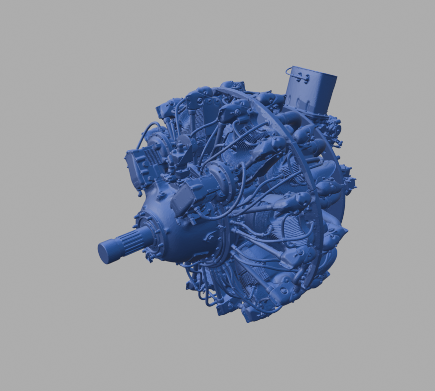 Pratt & Whitney R-2000 Twin Wasp Radial Engine - 3D Scan (STL) [Item: SBU]