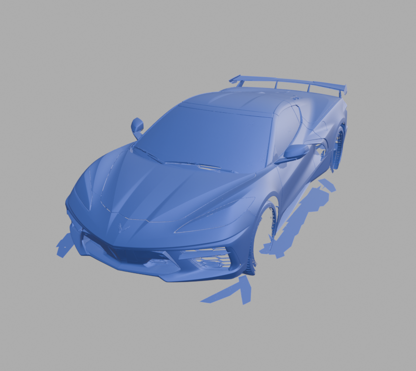 2020-Present Corvette C8 Stingray Exterior Body - 3D Scan (STL) [Item: PSU]