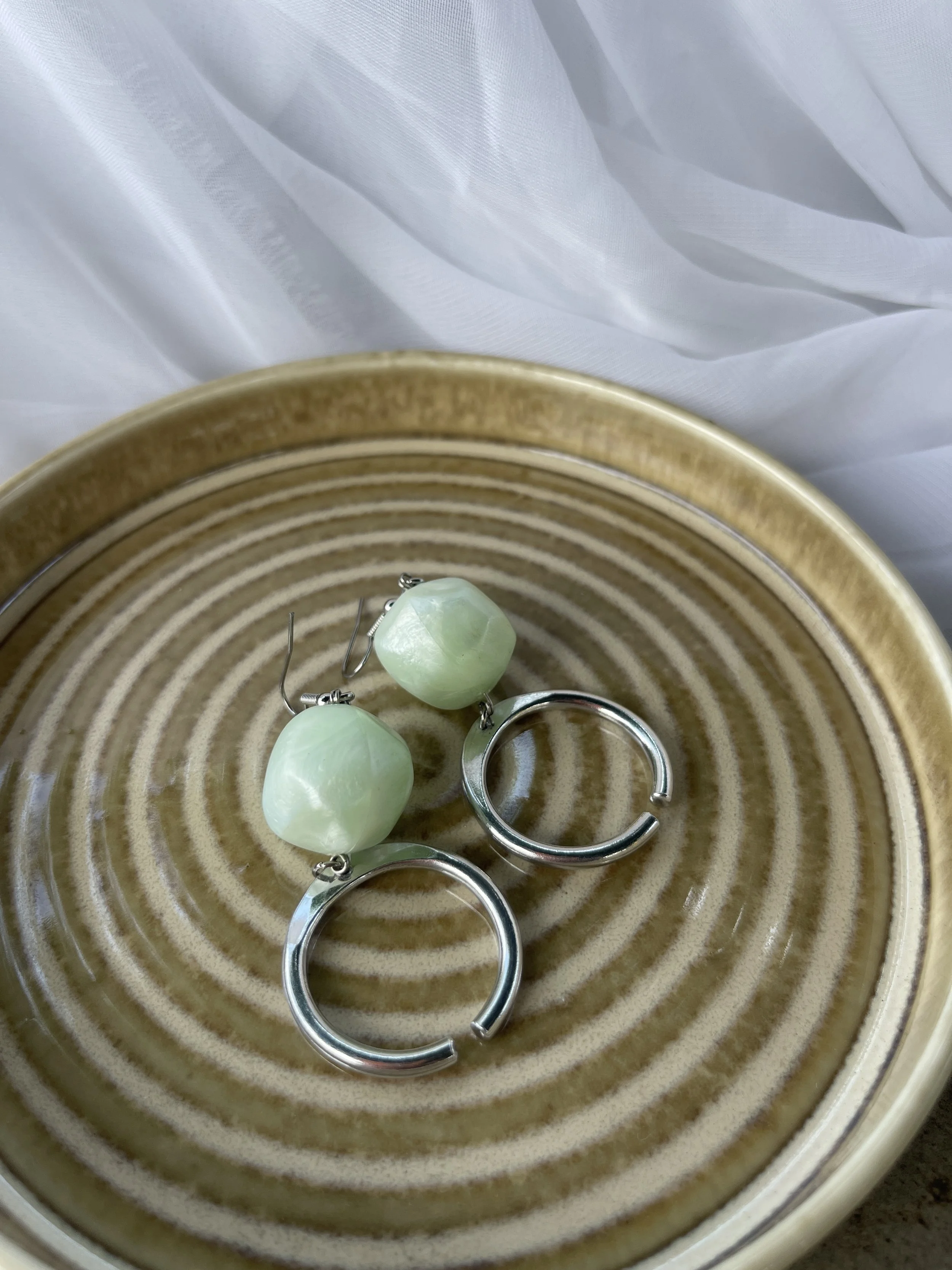 Beaded Tusk Earrings