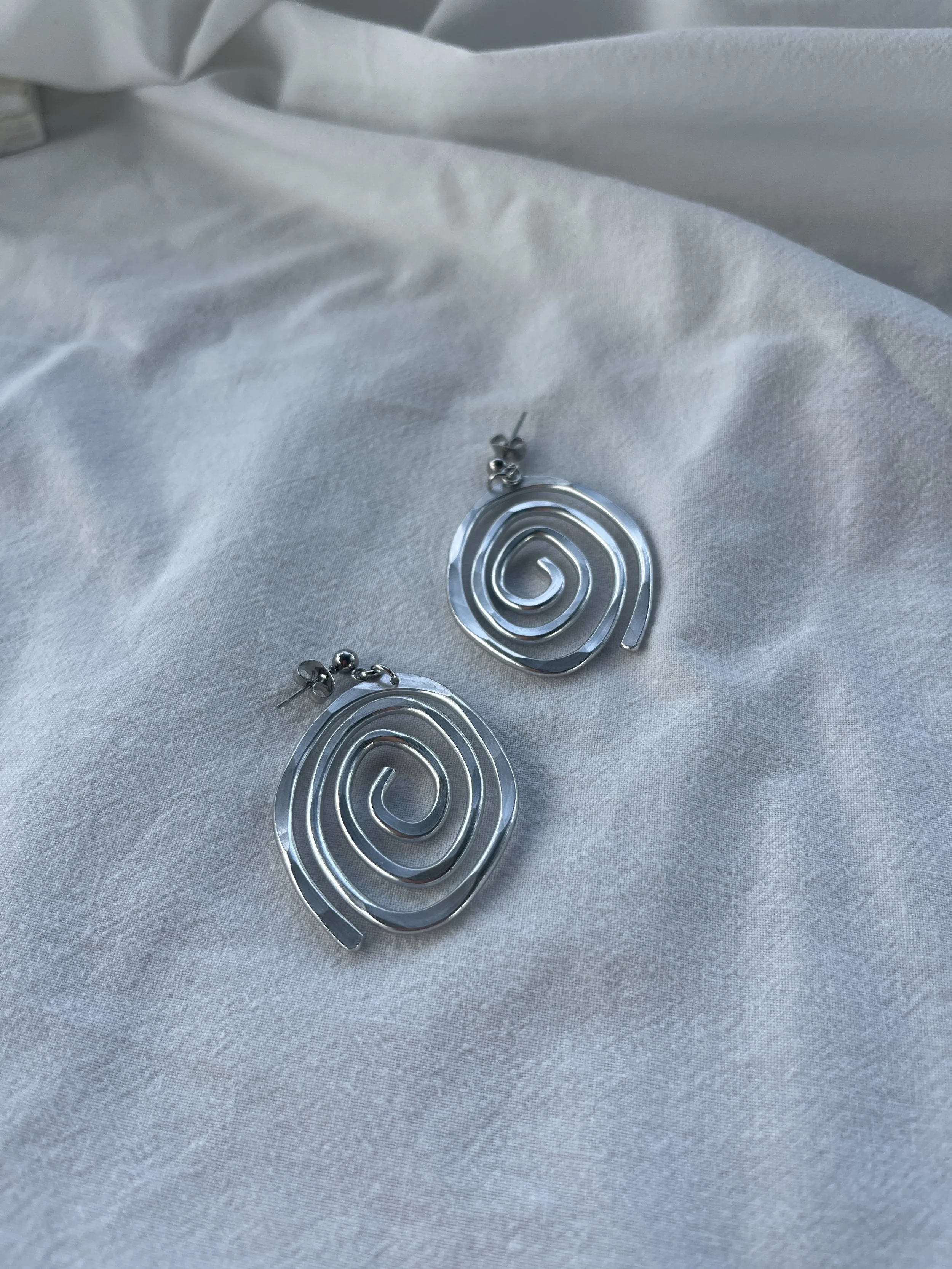 Funky Spiral Earrings (aluminum) - long.JPG