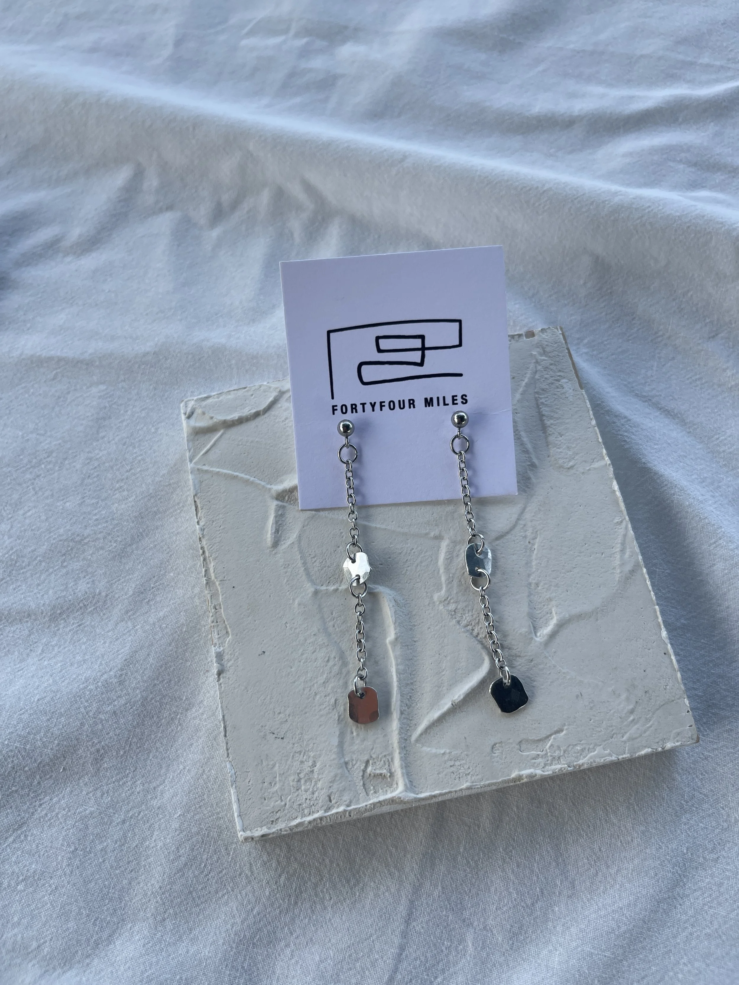 Pebble drop earrings double pebble.JPG