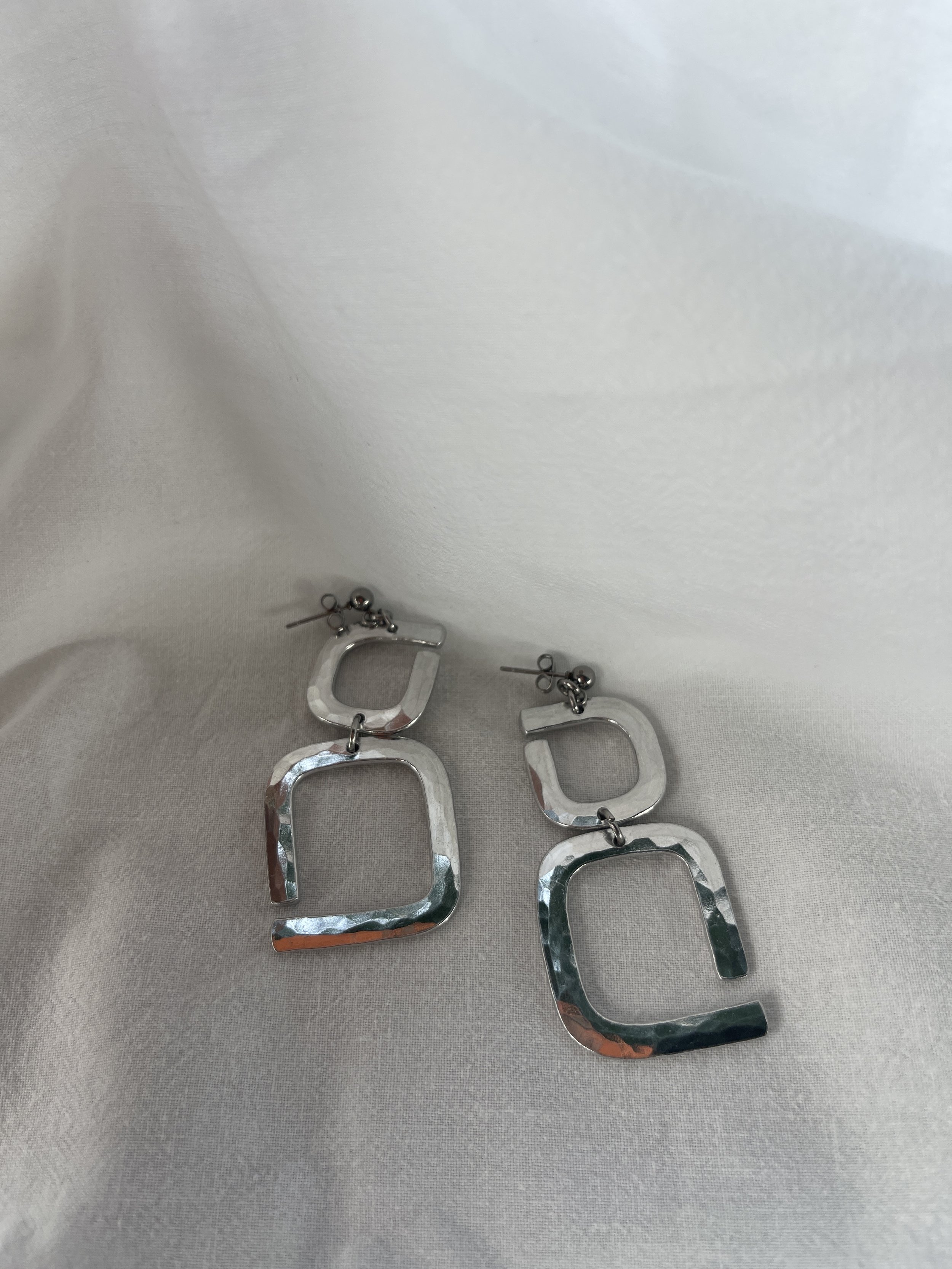 Aluminum Statement Earrings (Double block)