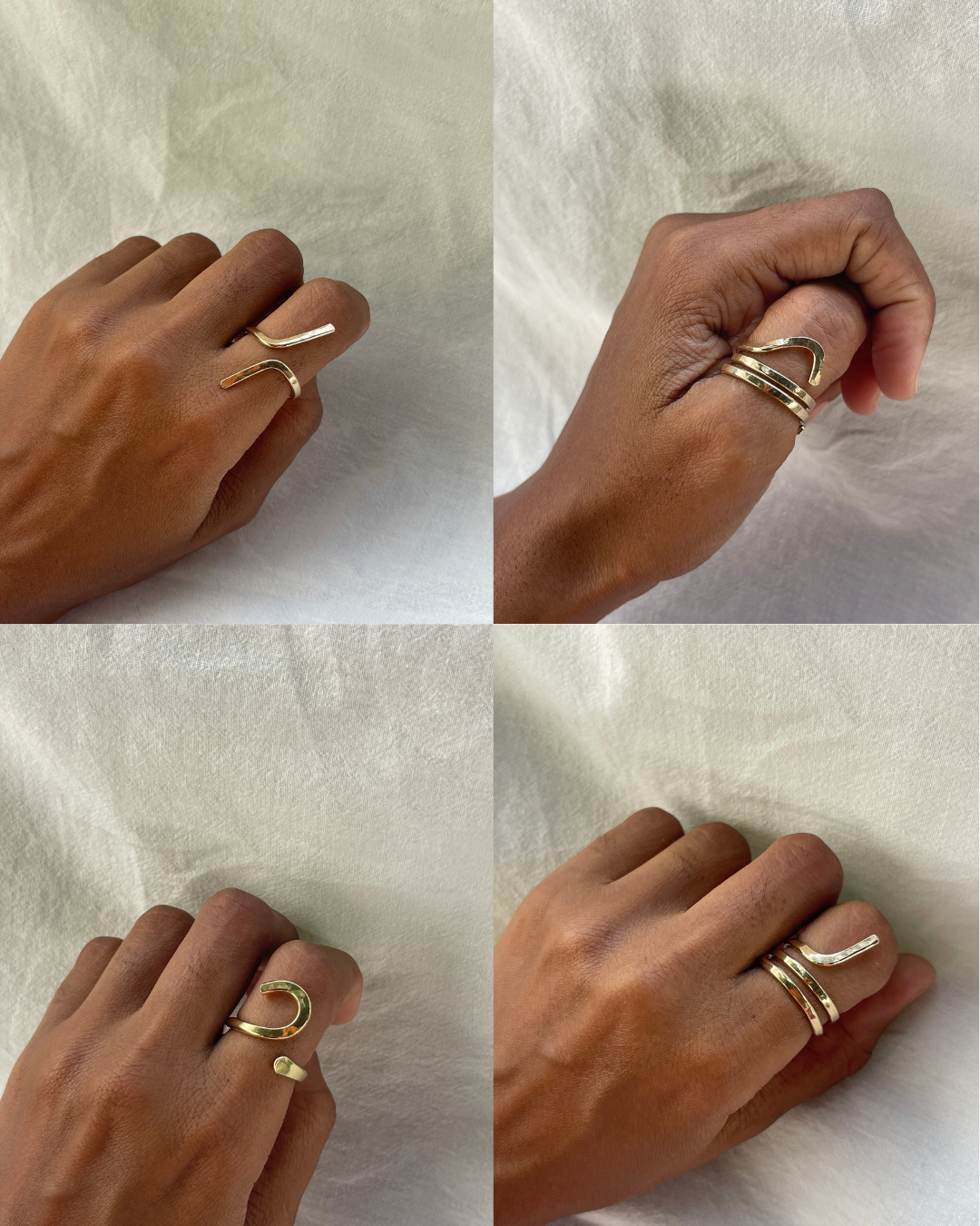 Hammered Brass Rings (Assorted)