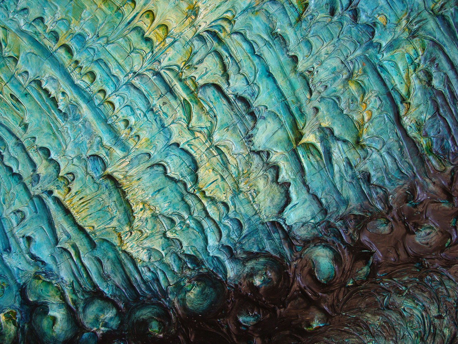   Blue is Turning  (detail), 2010, mixed media, 40” x 30” 