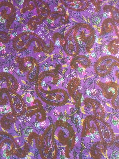 PURPLE PAISLEY SILK