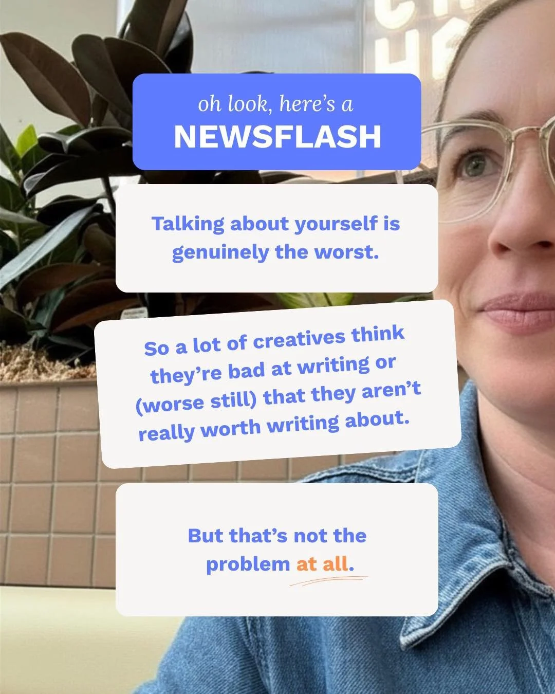Talking about yourself doesn&rsquo;t always come easy, and writing about yourself is the cringiest cringe that ever cringed. 🫣

&mdash;

Studio Chevell is a Brisbane based copywriting studio specialising in brand stories and founder profiles for cre